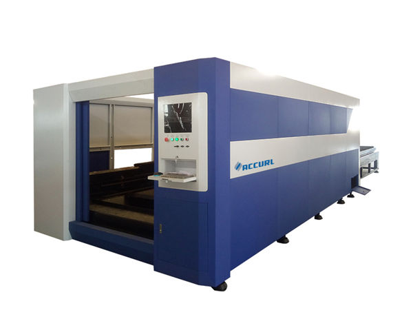 380v / 50hz laserstål skärmaskin, smart fiberoptisk laserskärare