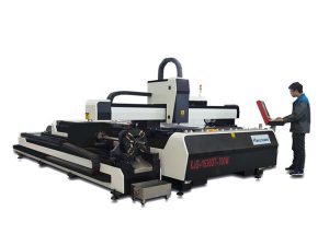 mini högeffekt laser skärmaskin, fiber laser skärutrustning med utbytesbord
